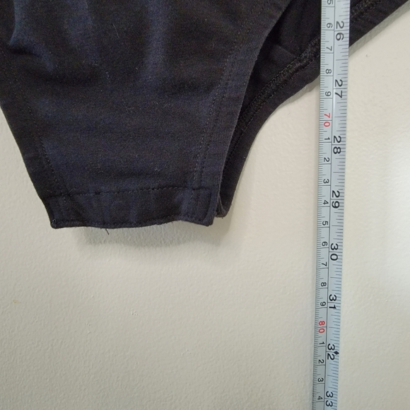 Comfort Choice Black Bodysuit snap closure Size Lg 3/4 length sleeves - Picture 7 of 7